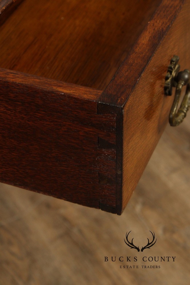 Antique Victorian Carved Oak Server