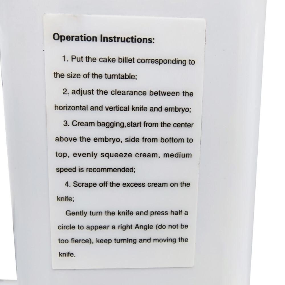 White Automatic Cake Spreading Machine Electric Cake Spreading Machine 110V 60W