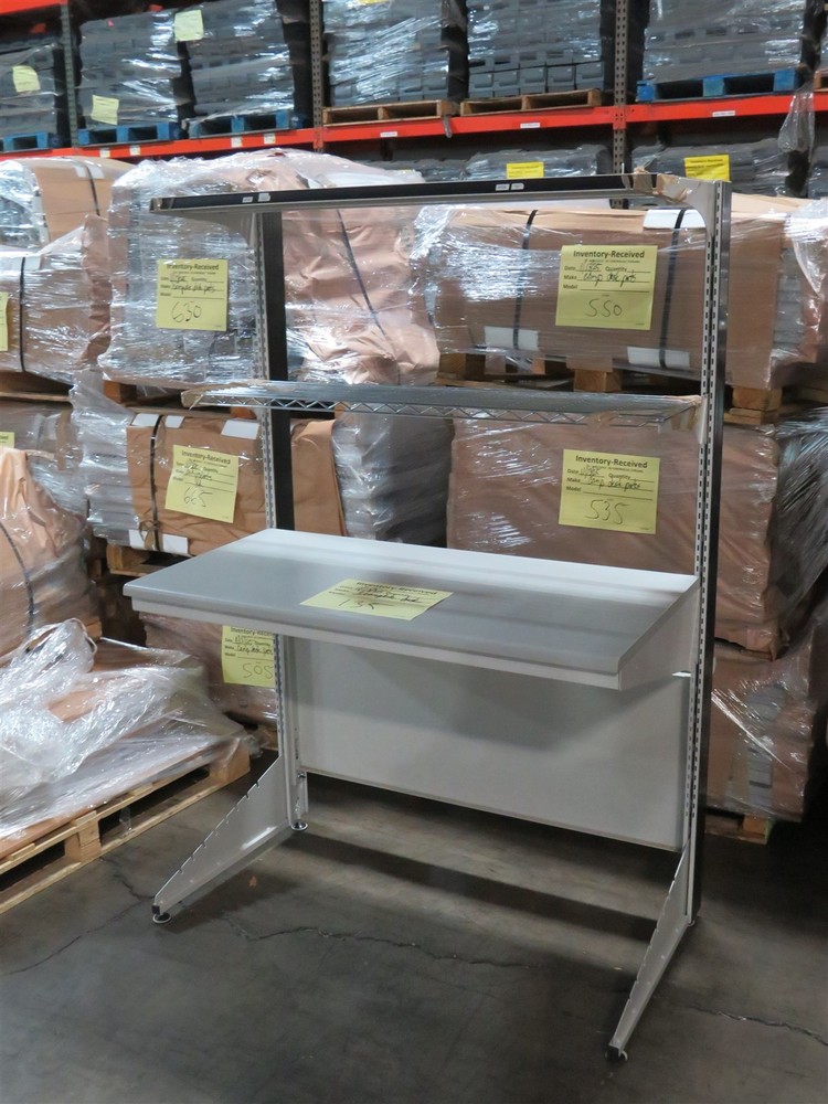 6ft Industrial Workbench w/ Shelf – Adjustable Packing / Assembly Table