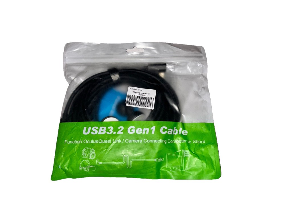 Black USB 3.2 Gen1 Type-C Data Cable Streaming Cable Line for Oculus Quest2 VR