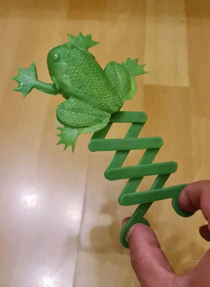 Vintage Soviet Toy JUMPING FROG USSR 1970th