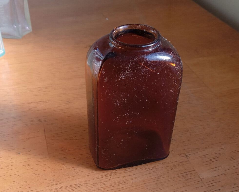 1880s PRIVY DUG HAND BLOWN RECTANGULAR SNUFF BOTTLE NICE