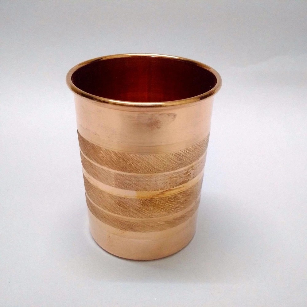 Pure Copper Drinking Glass Cup 300 ml ;