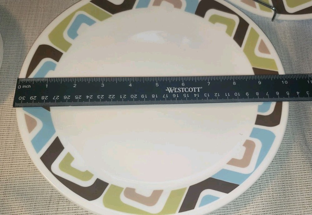 Corning Corelle Vitrelle~'Squared'~ 4 Dinner Plates 10" & 4 Bread Plates 6.5"