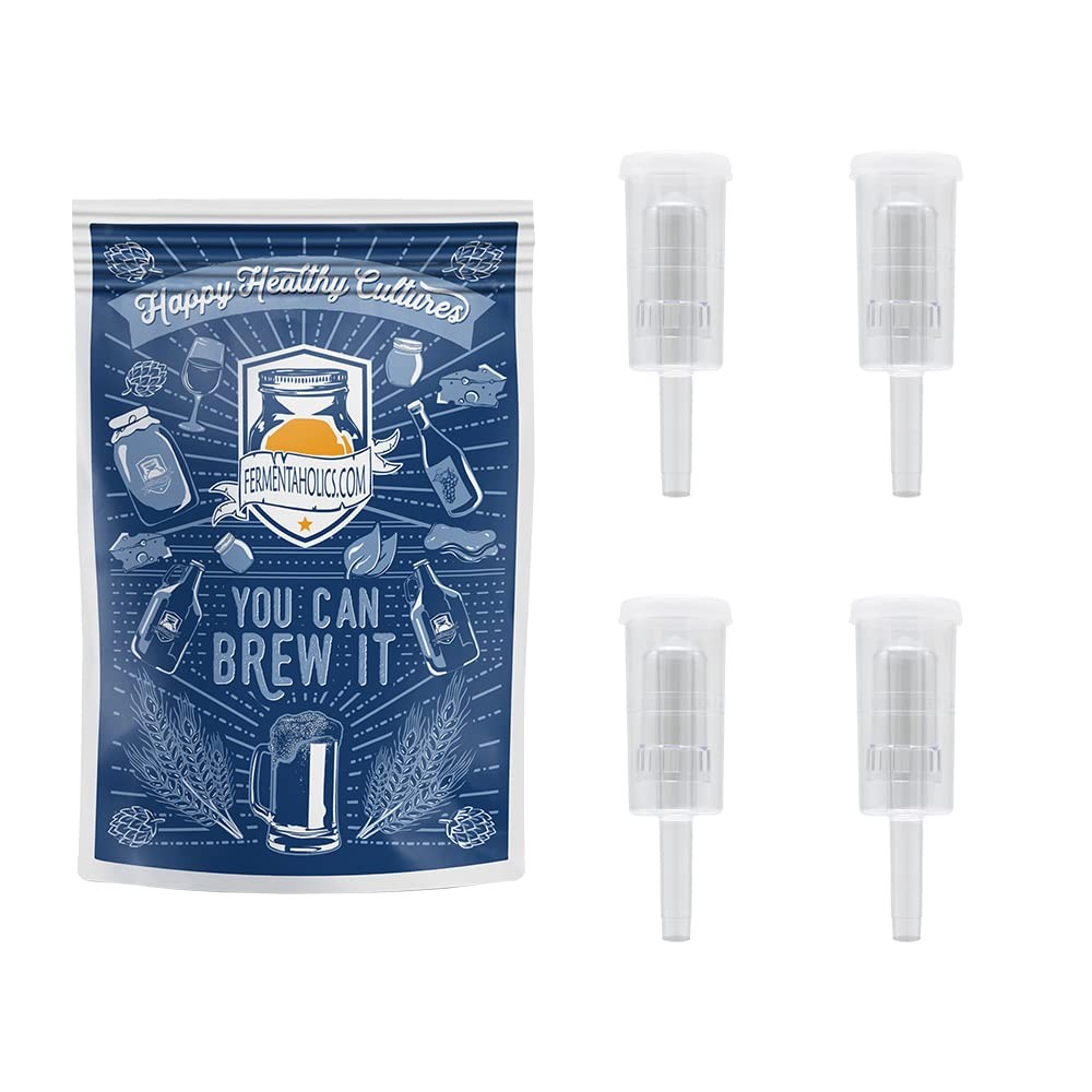 3piece Airlock 4 Pack โ€ Brewing & Fermentation Airlocks โ€ Use With Drille...
