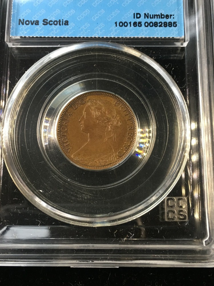 1864 CCCS Graded Nova Scotia ¢1/2 Cent, **MS-65** #2885
