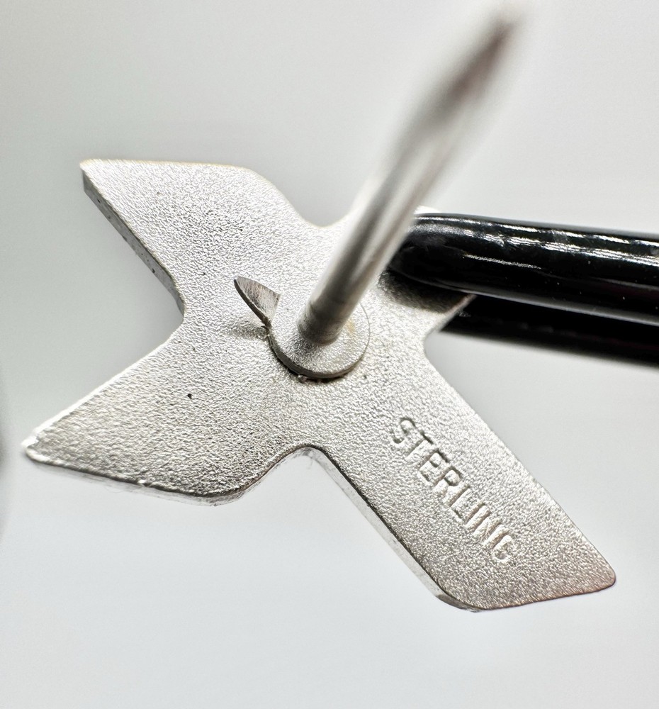 Sterling Silver Religious Cross Lapel Pin