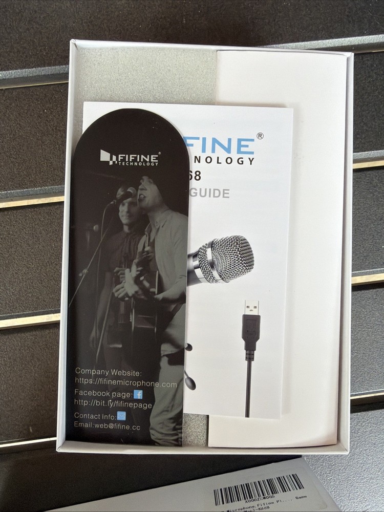 Fifine K668 USB Studio Microphone with Stand - Studio/DJ/Sing/Talk