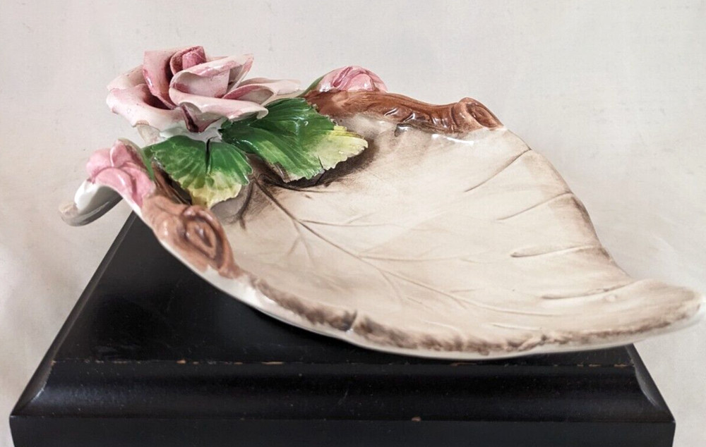 Vintage Capodimonte Floral Dish