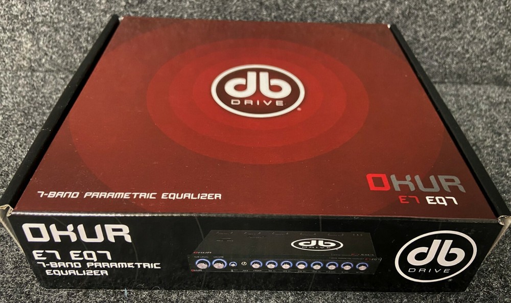DB DRIVE OKUR E7 EQ7 7-BAND PARAMETRIC EQUALIZER 3 RCA OUTPUTS FRONT/REAR/SUB