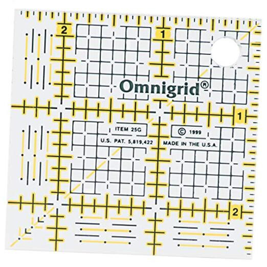 2-1/2" Grid Ruler, Clear Quilting and Sewing Ruler