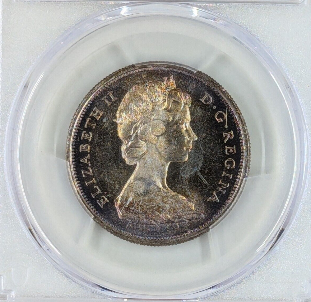 1967 Canada Half Dollar 50C PCGS MS64 Toned