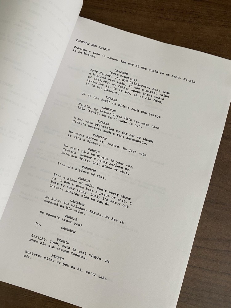 Ferris Bueller’s Day Off (1986) RARE Casting Agent Screenplay