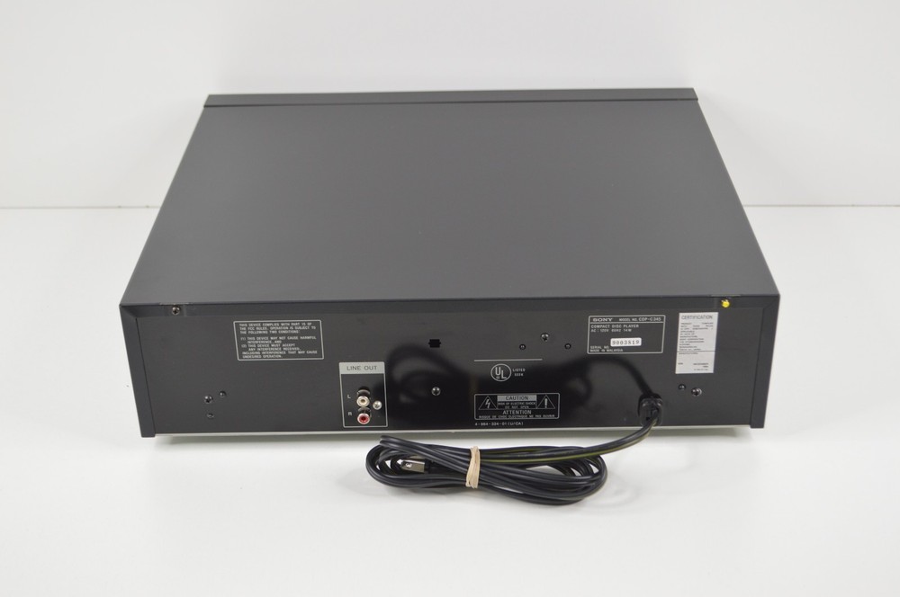 Sony CDP-C345 5-Disc Changer Carousel CD Player Linear Converter TESTED WORKS!