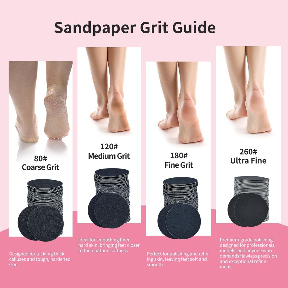 120pcs Replaceable Sandpaper for Electric Medium/120 Grit, Grit