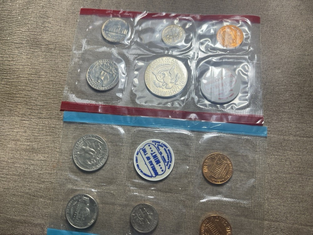 1969 US Mint Uncirculated Set 10 Coins Original Envelope