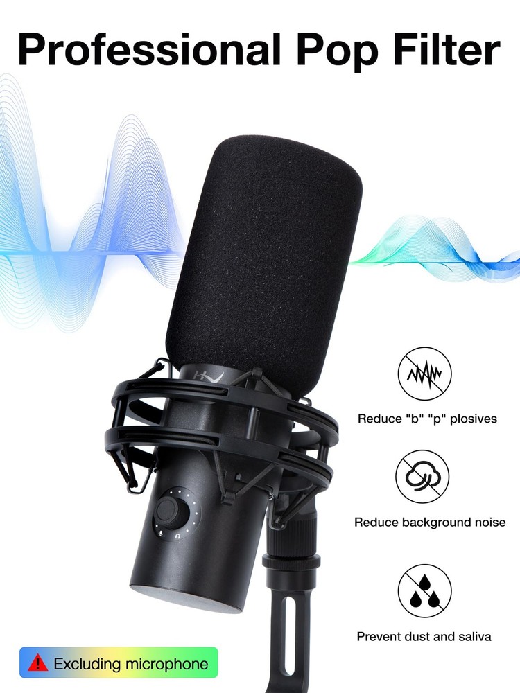 QuadCast 2 Pop Filter Windscreen Compatible with HyperX QuadCast 2 Microphone