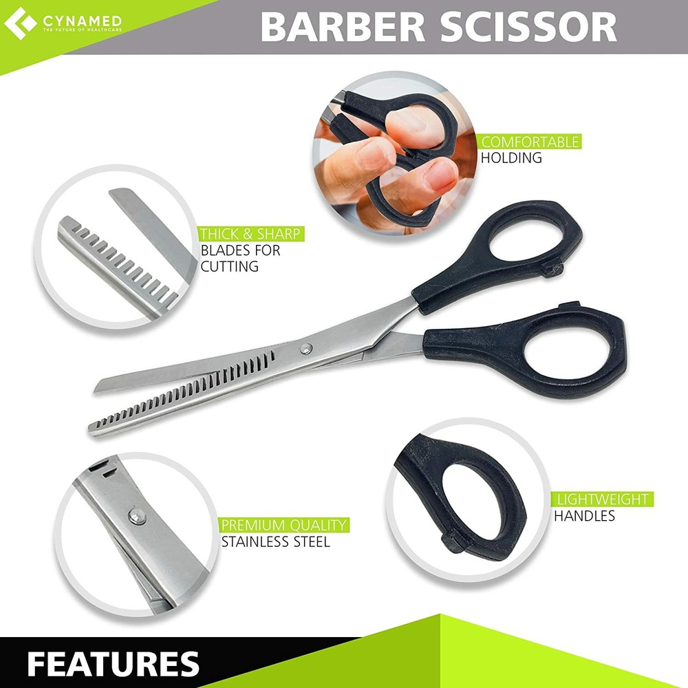 6in. Professional Saloon Hair Cutting & Thinning Scissors with Plastic Handle