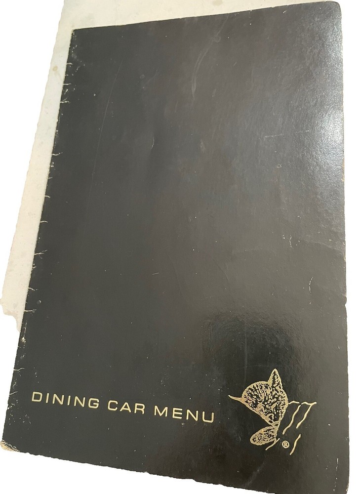CHESSIE 1966 Train Menu. Black Cover.