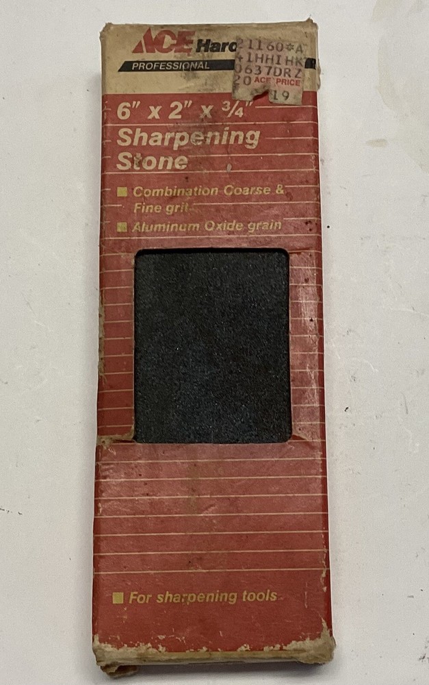 Vintage Sharpening Stone Combination 6X2X3/4 Aluminum Oxide Grain Double Sided