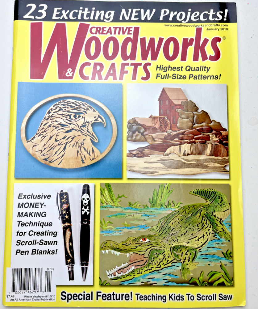 Scroll Saw Patterns Included! Creative Woodworks & Crafts Issue #145- 2010  NEW