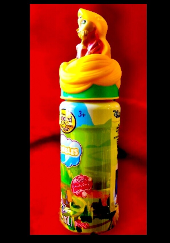 Disney Repunzel (tangled) super miracle bubbles 8oz,refillable With 3D Topper