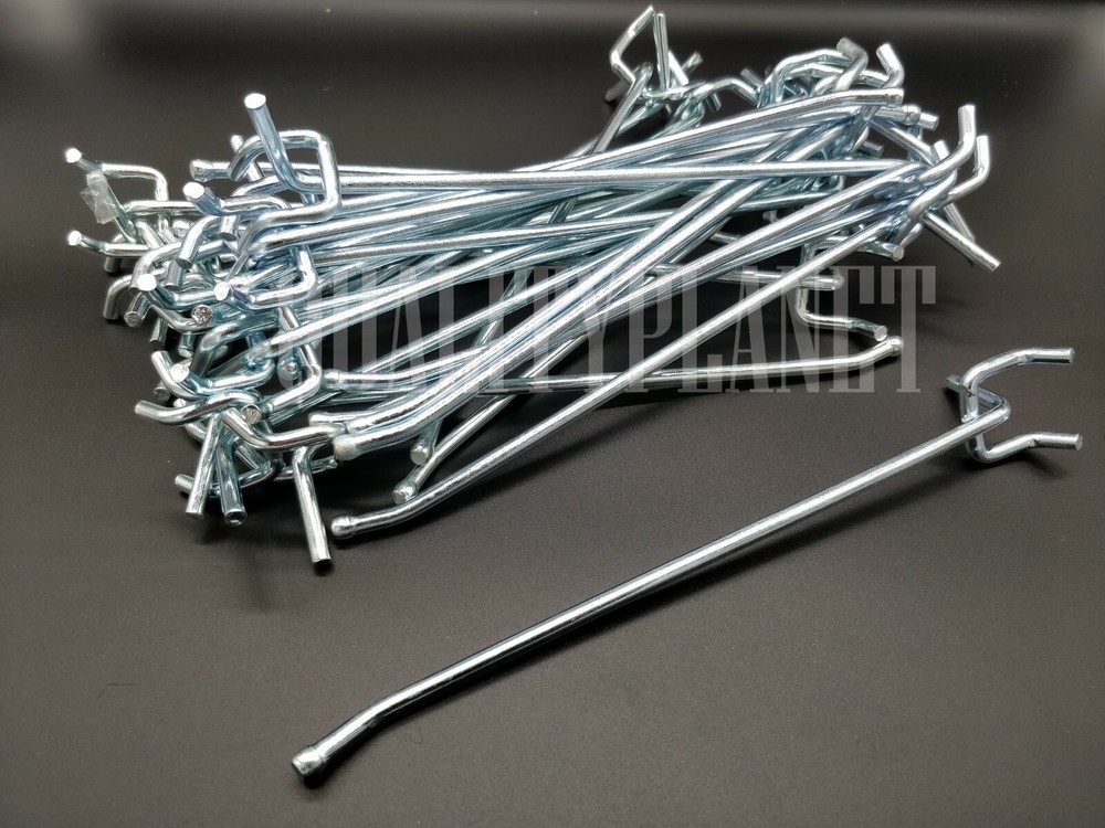 (50) 8" PEGBOARD HOOKS BALL TIP Garage Peg Board Tool Display Fits 1/4"