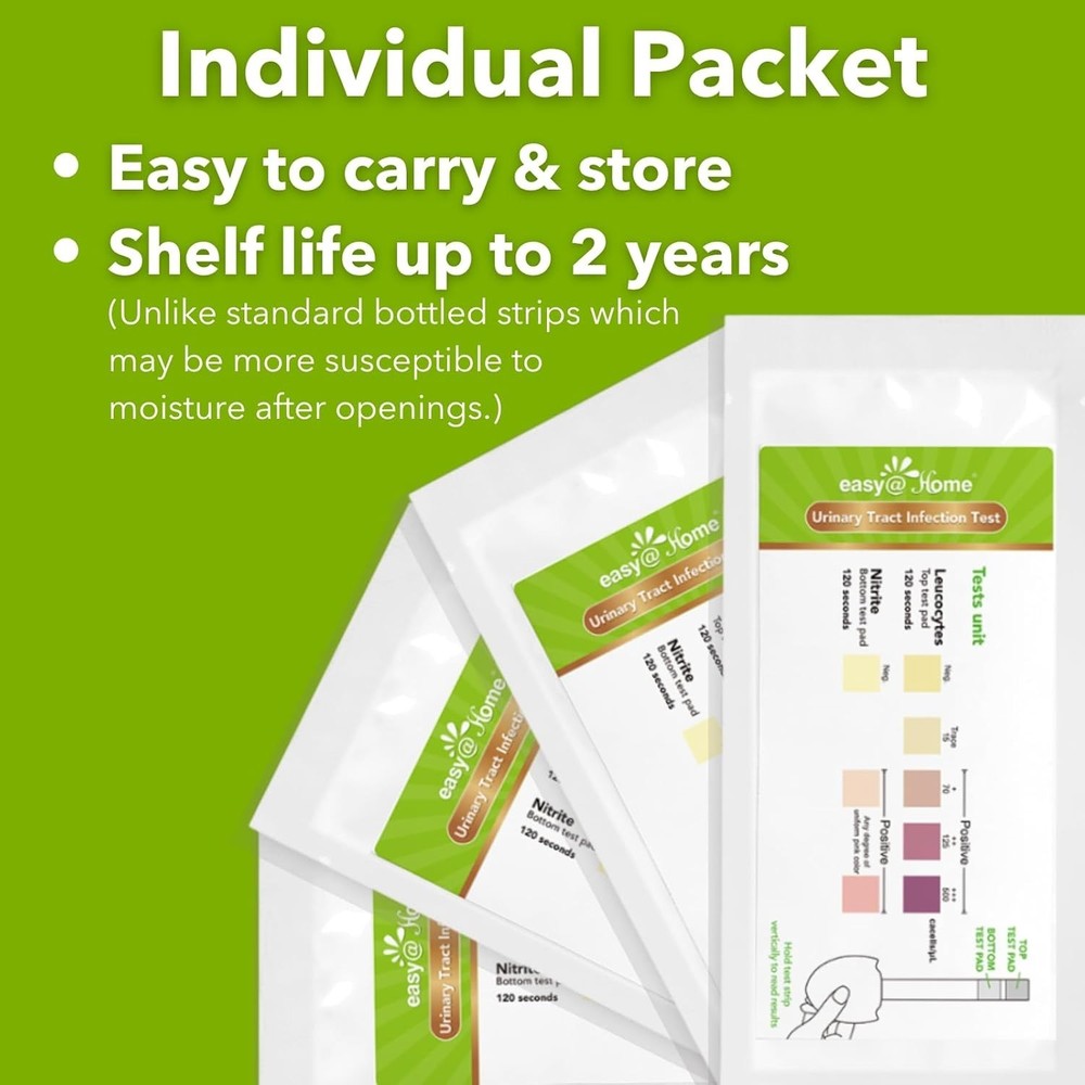 Convenient UTI Strips - 3 Individually Packaged Tests for Quick Results