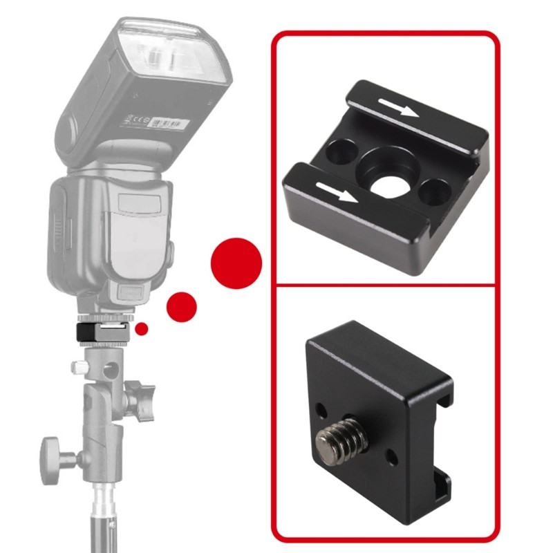 Cold Shoe Holder Mount Base for Easy Attachment Studio Lighting Hand Tool