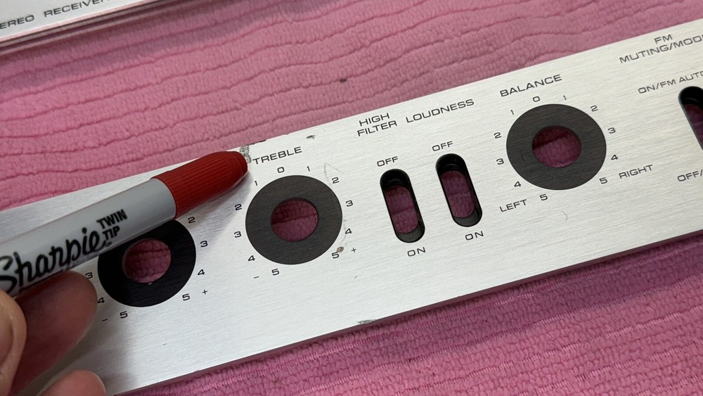 Original OEM Technics SA-300 Receiver Front Aluminum Panel Only W/ Screws 🔥