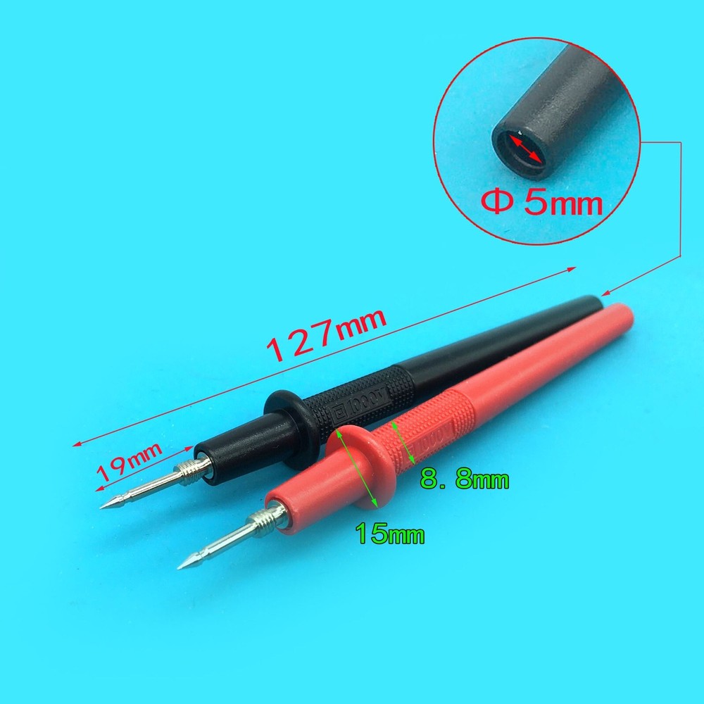 30PCS MULTIMETER PEN  tips Threaded TEST PROBES Clamp Cables Soldering DIY