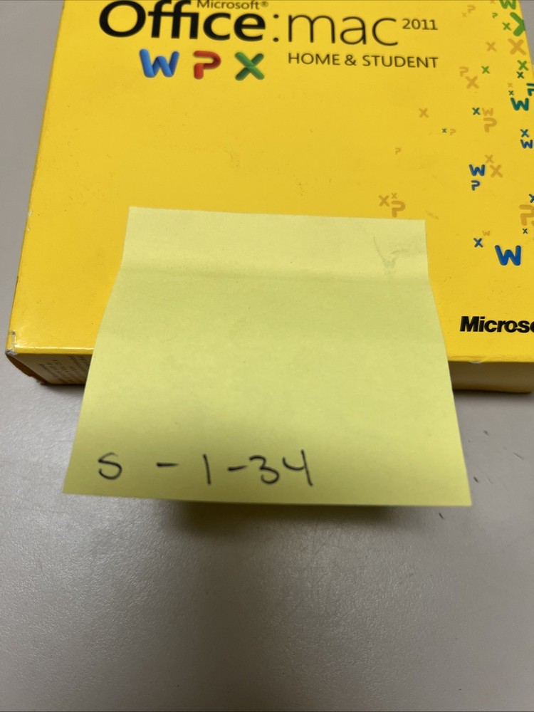 MS Microsoft Office MAC 2011 Home and Student Disc & Box With Product Key