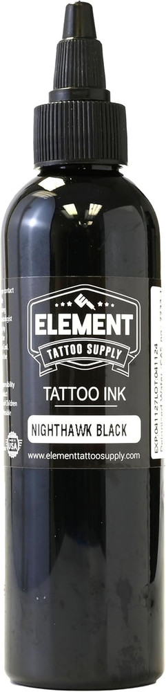 Nighthawk Black Tattoo Ink Dark Formula for Lining Shading Blending Tribal Work