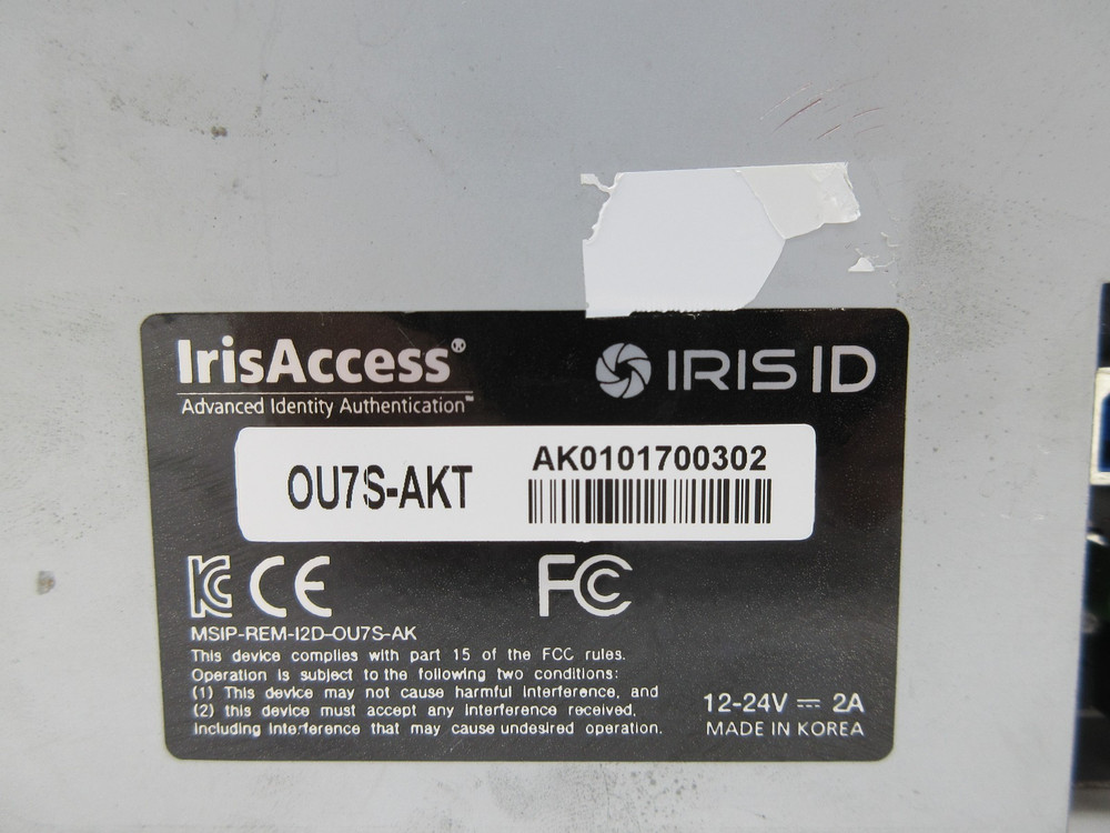 IRIS ID IrisAccess OU7S-AKT Dual Iris Recognition Camera Module Biometric Reader