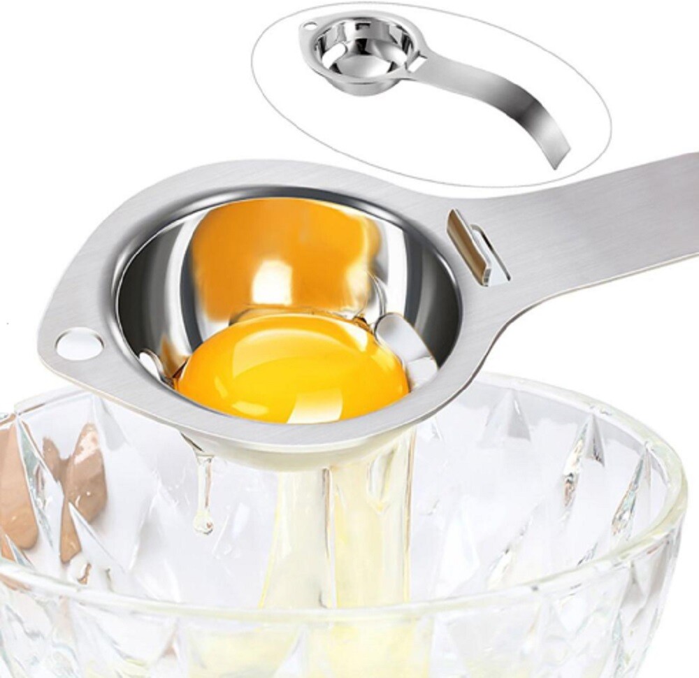 Egg Yolk White Separator Kitchen Gadget - Easy Divider Holder Sieve Tool