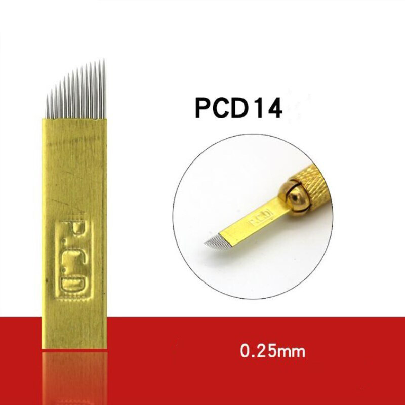 14F Pins Microblading pcd Needle Blade Permanent Makeup Eyebrow Tattoo Needles