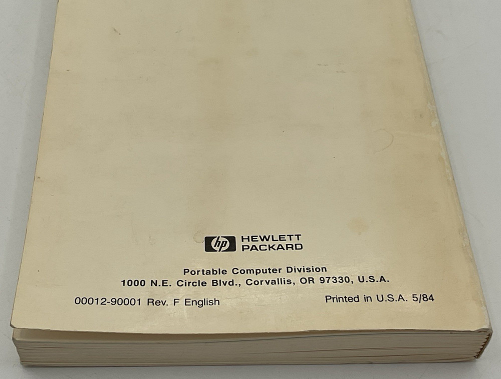 Hewlett Packard HP-12C Owner's Handbook And Problem-Solving Guide 5/84