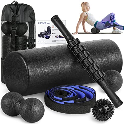 Foam Roller Set - High Density Back Roller, Muscle Roller 16.5-inch Foam Roller