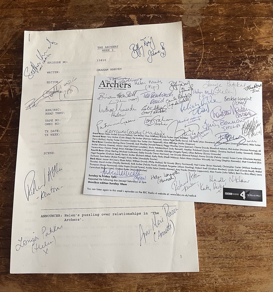 The Archers BBC Radio 4 Signed Script (2009) – Multi Cast Autographs