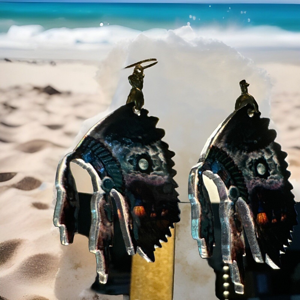 Earrings Hook Native Headdress Pretty 👀🌺🌸🌺👀