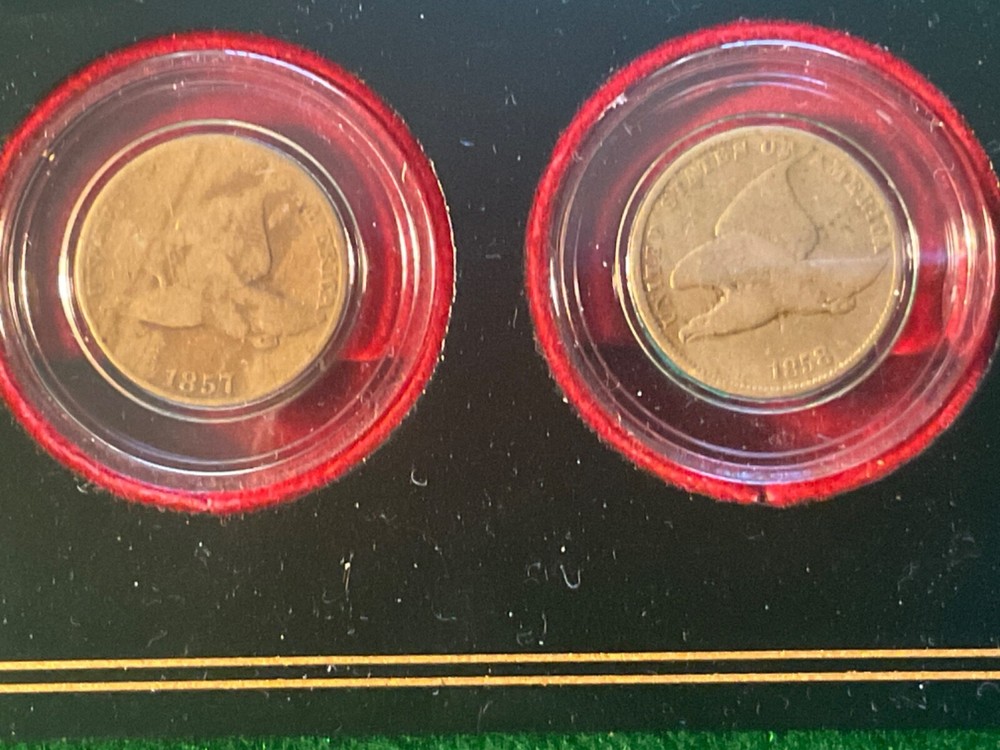 1857 & 1858 Flying Eagle Display - T25