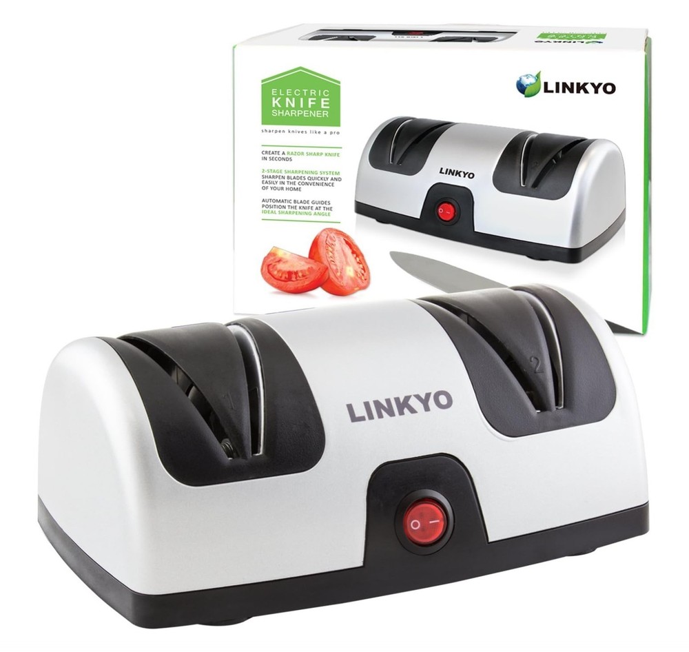 Linkyo Electric Knife Sharpener -  Professional Kitchen 2 Stage Sharpening
