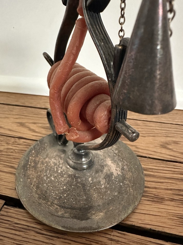 Vintage Silver Plated Wax Jack