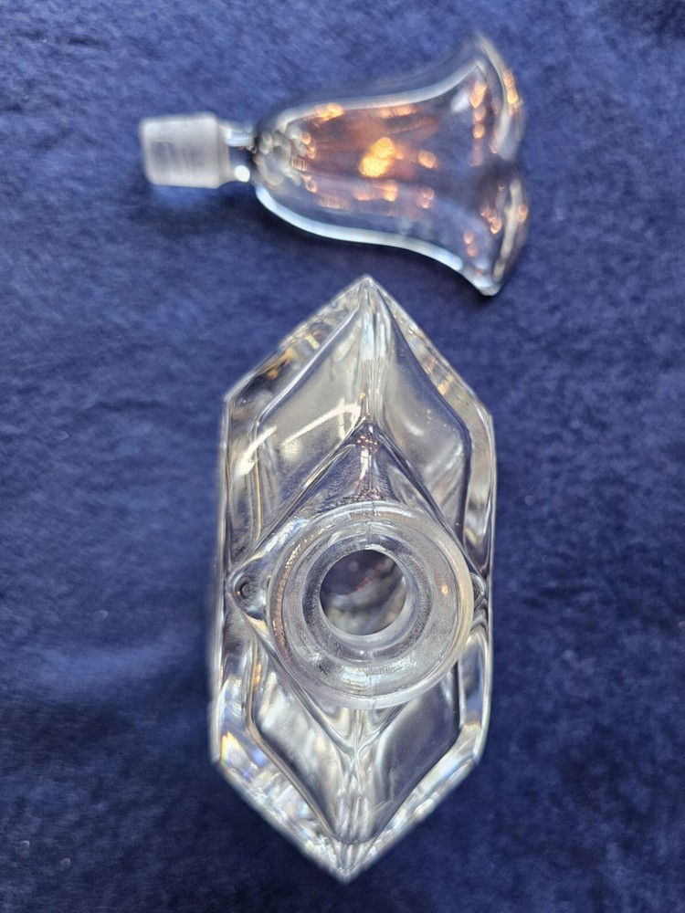 VINTAGE Lead Crystal perfume bottle. Clear
