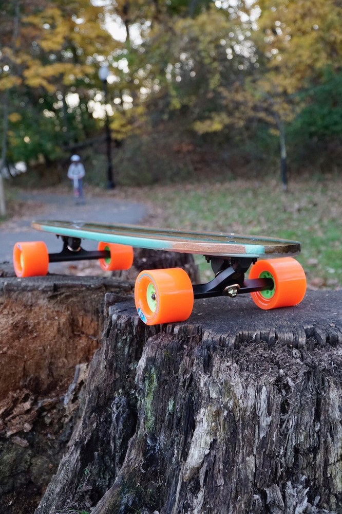 Handmade Custom Epoxy Oak Longboard
