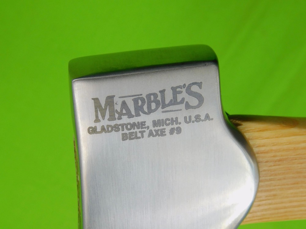 US Marbles Gladstone Belt Axe #9 Hatchet w/ Box NOS