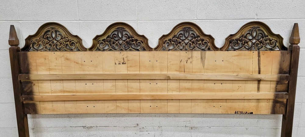 Vintage Hollywood Regency Style King Size Headboard