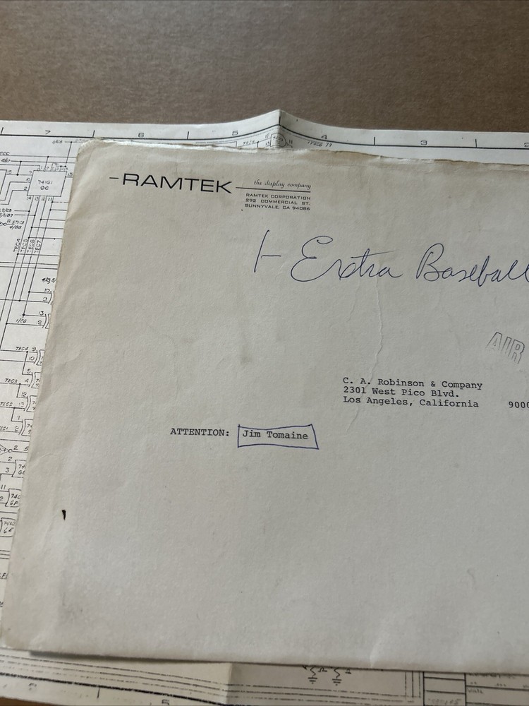 Unknown Ramtek Baseball  Lot  arcade  Video game manual