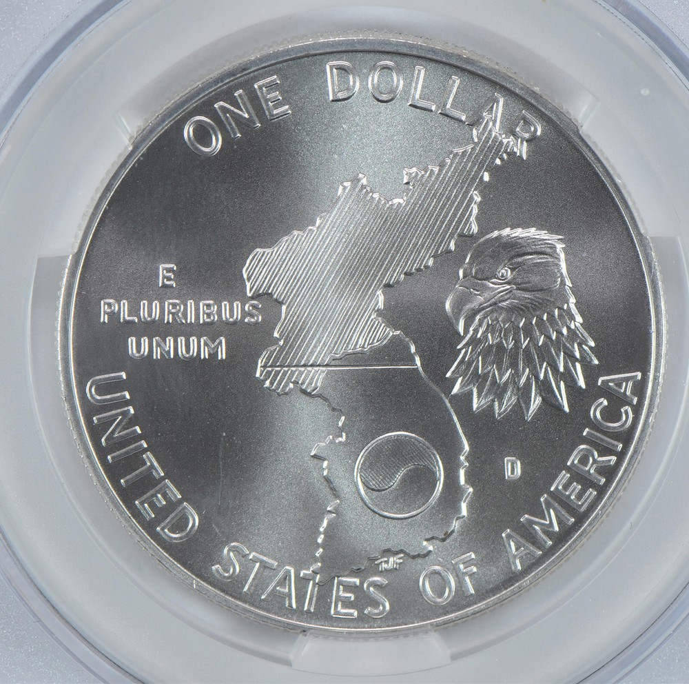 1991-D Korea Commemorative Silver Dollar MS69 CAC CACg