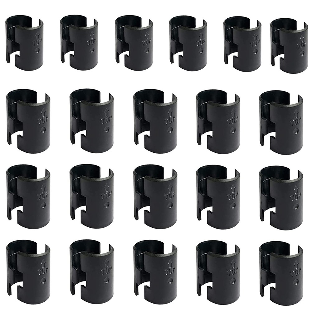 42 Pack Wire Shelf Lock Clips for 1" Post - Replacement Sleeves System